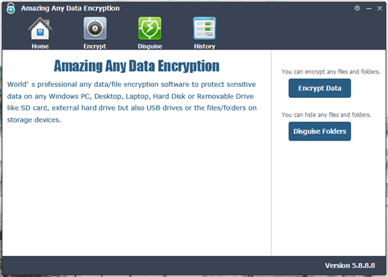 Amazing Any Data Encryption软件主界面